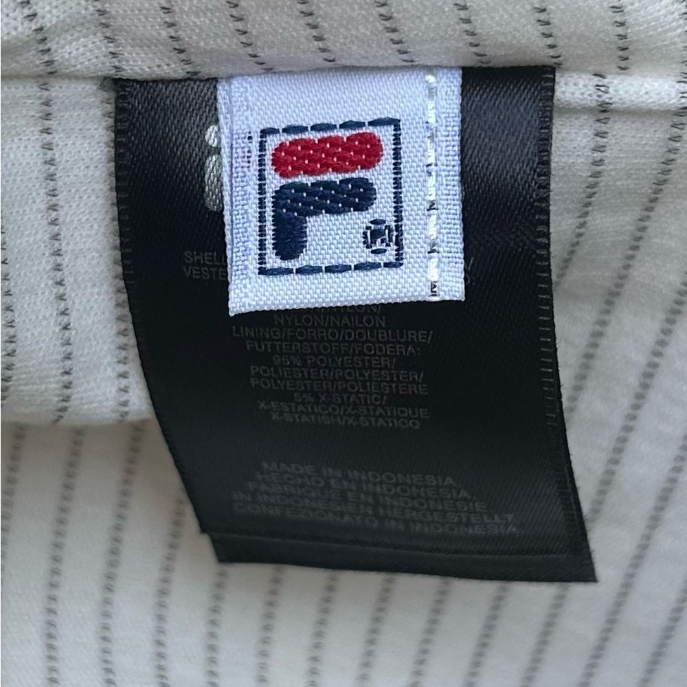 NWOT-Fila Sz XL off white jacket with striped lining & pockets - Picture 5 of 12